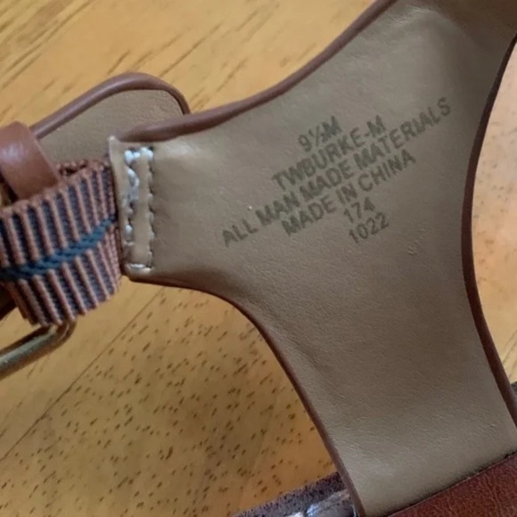 Tommy Hilfiger Strappy Cognac Brown Spring Summer Flat Sandals Shoes, Size 9.5 - Picture 4 of 8